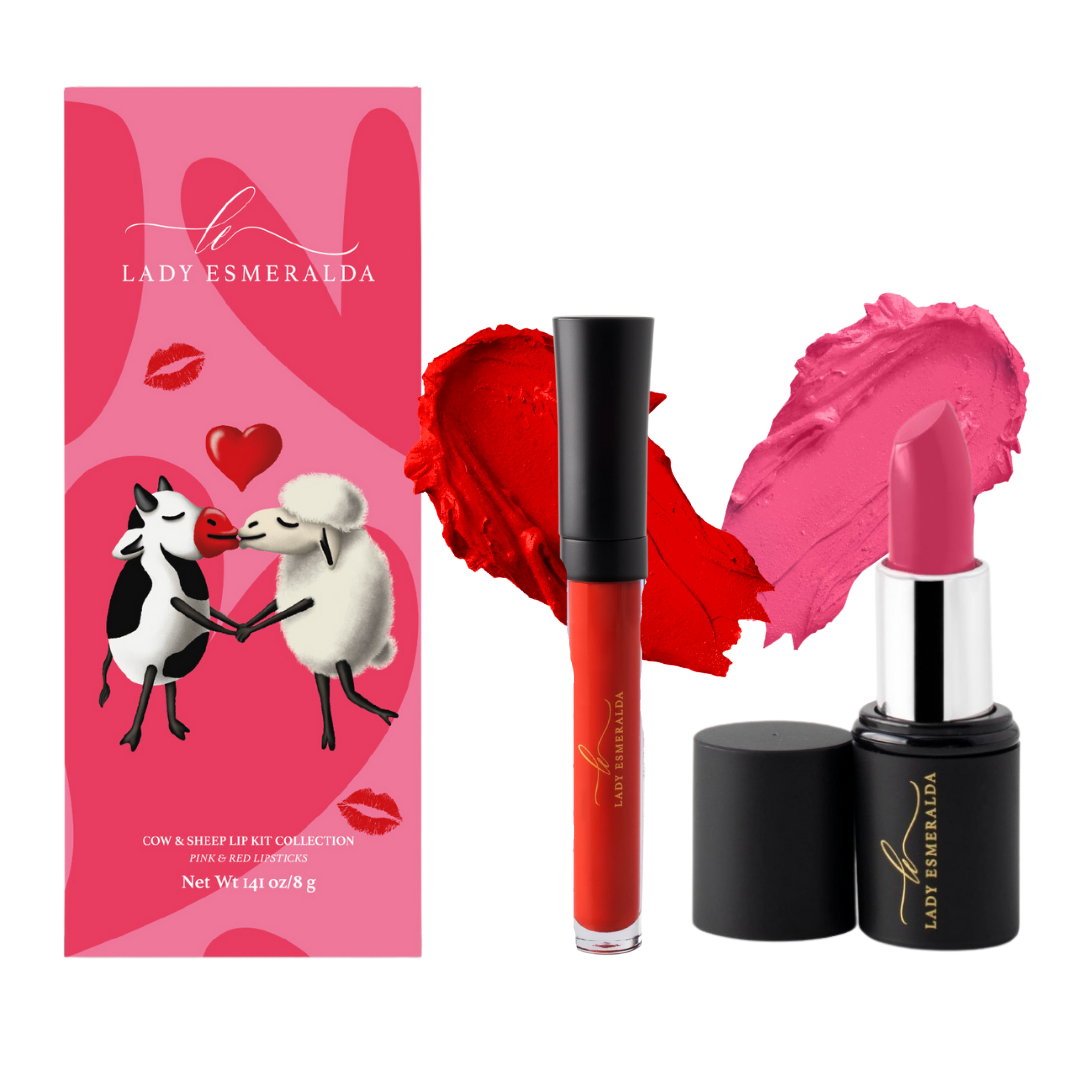 Cow & Sheep Pink & Red Lip Kit