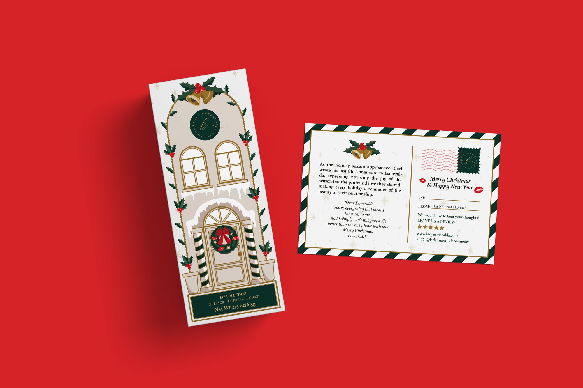 Christmas Lip Kit with Clear Lipgloss