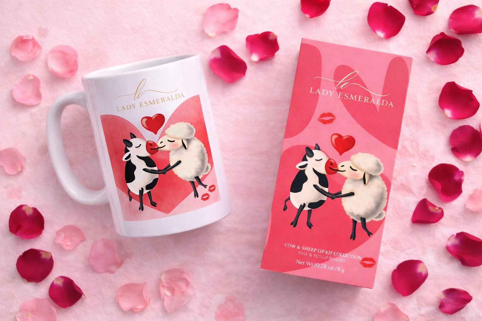 Full Collection The Cow & Sheep Collection Lipstick Collection with Mug
