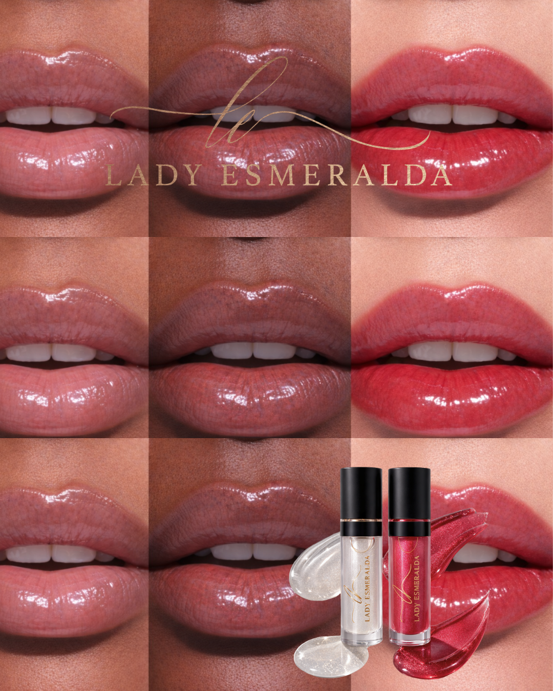 close up of lips for mini lipglosses 