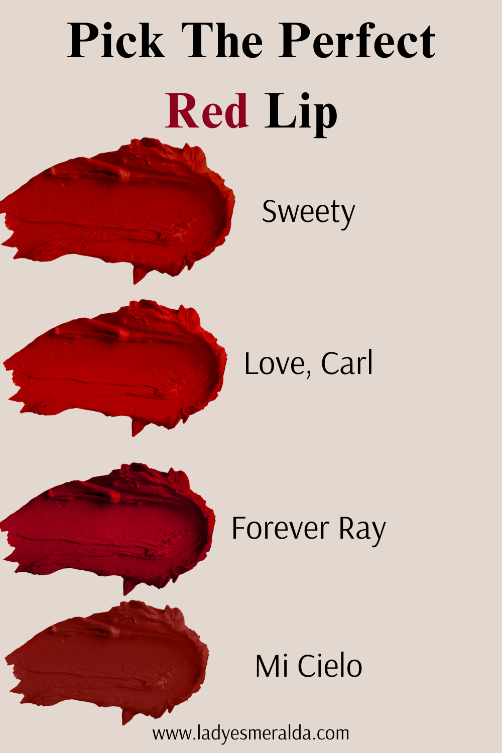Shades of Red Lipstick Collection