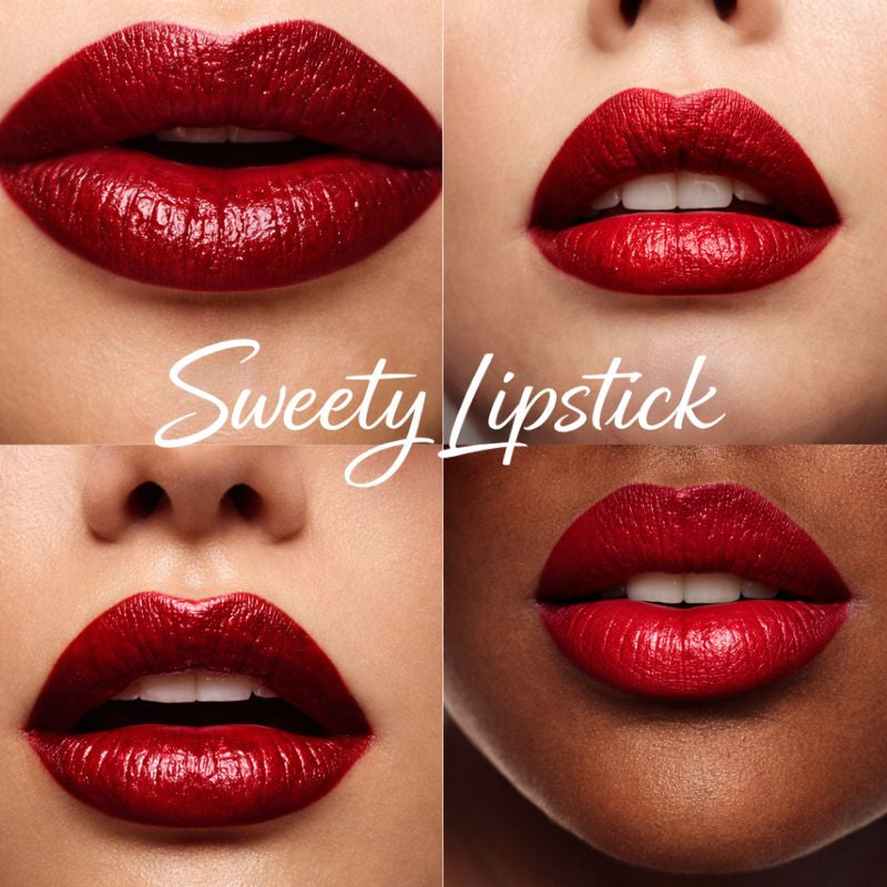 metallic red lipstick 