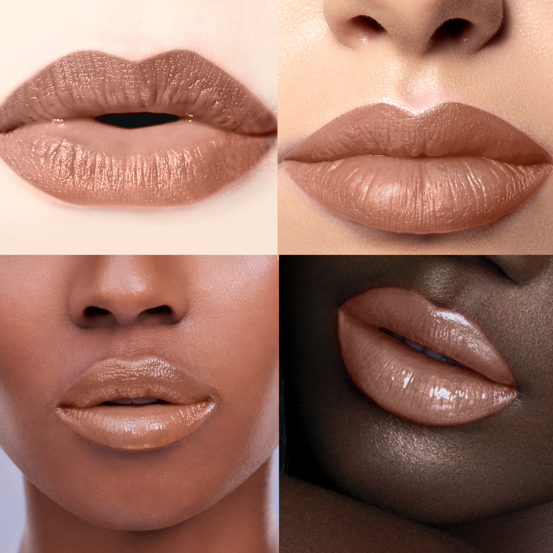 close up of nude lipstick